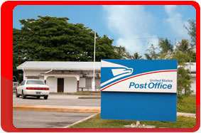 Марианские острова, остров Сайпан. На острове действует американская почта и частные почтовые компании.